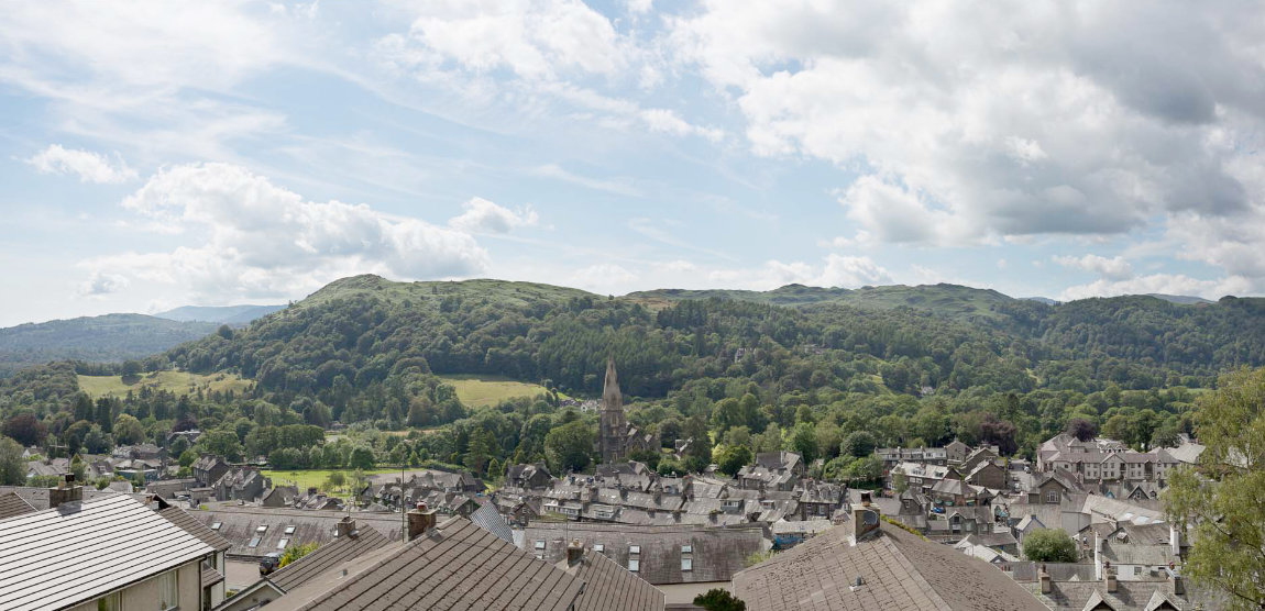 View over Amblelside from Holly Howe